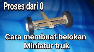 cara membuat belokan miniatur truk/dari kayu