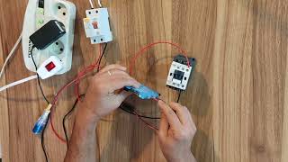 How to command a 220V contactor with 24V power