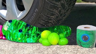 Crushing Crunchy & Soft Things by Car!   Floral Foam, Squishy, Tide Pods jacksepticeye plug and play