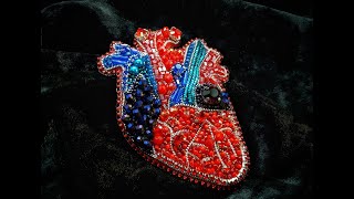 Брошь Анатомическое сердце - brooch heart - Anaya handmade