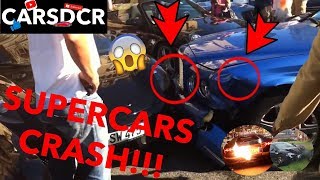 SUPERCARS CRASH - A BENTLEY CHARGES A FERRARI IN MONACO!!!