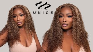 PERFECT HONEY BLONDE WEAR & GO WIG FOR SUMMER FT UNICE HAIR