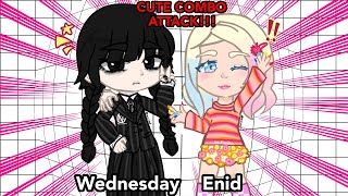 Cute Combo Attack || Wednesday and Enid || Gacha Club