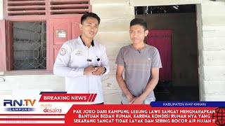 PAK JOKO DARI KAMPUNG LEBUNG LAWE SANGAT MENGHARAPKAN BANTUAN BEDAH RUMAH, KARENA BOCOR AIR HUJAN !!