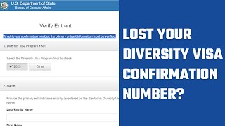 Lost Your Diversity Visa Confirmation Number?