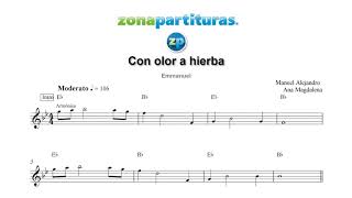 Partitura "Con olor a hierba" Emmanuel