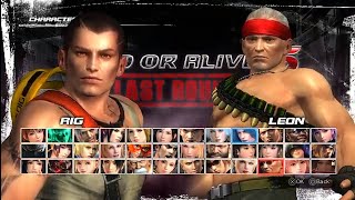 DEAD OR ALIVE 5 Last Round ( Rig Vs. Leon ) gameplay