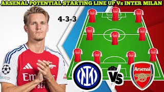 🚨 CAPTAIN IS BACK!!✅ || Arsenal Potential Starting line up vs Inter Milan🔥 UEFA CHAMPIONS LEAGUE