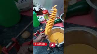 Making of Potato twister | indian street food | #ytshorts #shortsfeed #akbaronthego