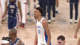 LBJ gets dunked on by french player Yabusele olympic gold 23