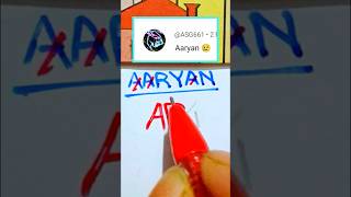 AARYAN  Name Logo Design #trending #art #logo #viral #youtubeshorts #shorts