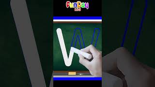 How to Write Letter W - Teaching Writing ABC for Preschool  Toddlers & Kids - FunDay Kid