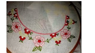 Neckline embroidery/ shadow work boat neck embroidery/ Hand embroidery- Leisha's Galaxy embroidery.