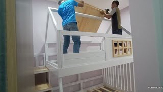 Ranjang Tingkat, Dipan Susun, Bunkbed for Children. Proses pemasangan Bunkbed.