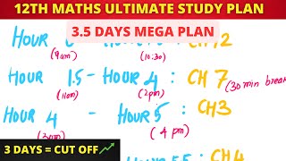 12th Maths Public Exam 2024 - Ultimate Study Plan! - 3.5 days hardwork = cut-off increase!