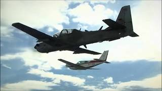 Super Tucano interceptando.  Super Tucano intercepción