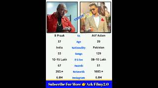 Atif Aslam Vs B Praak Comparison #shorts #shortvideo #viral #atifaslam #arijitsingh #bpraak