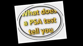 What does a PSA test tell you