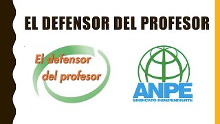 El defensor del profesor