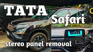 How to Remove TATA Safari stereo panel  #TATASAFARI #stereopannel #360camera #Jinoaugustin