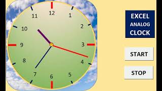 Excel Analog Clock . Excel Analalog Watch