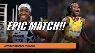 Elaine Thompson Wins Gold in the Women's 100m || 2021 Tokyo Olympics