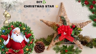 Christmas Star ⭐️ A great idea for decoration a Christmas tree 🎄Made from Waste materials.DIY♻️