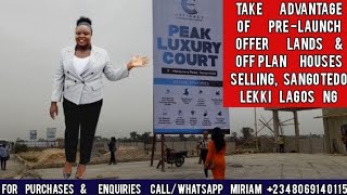 Peak Luxury Court, 2 days to Price Increment. C of O, Buy & Build land,  House in Sangotedo Lagos NG