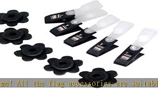 ANLEY Accessories 10 Pack Garden Flag Rubber Stoppers and Anti-Wind Clips - Durable & Weather Resis