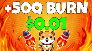 BABY DOGECOIN🤫 50Q BURN ❤️‍🔥 $0.01 NEXT... TARGET 😱BRAKING NEWS TODAY PRICE PREDICTION