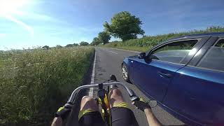 LA55BXD (BMW) demonstrating how not to overtake a cyclist...