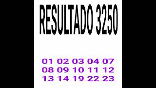 RESULTADO DA LOTOFACIL 3250