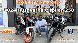 2024 KTM Duke 250 vs 2024 Husqvarna Vitpilen 250 | Which is Better do comment?? | Ridographer Tushar