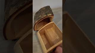 Wooden log box, maple to keep your trinkets safe- with secret compartment