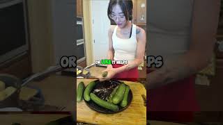 How to Master the Perfect Cucumber Exfoliation Technique  #chef #funnyvideos #cucumber #cringe