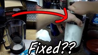 Fixing Broken Glass With 5 Minute Epoxy! (Bodum Brazil French Press)