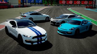 Shelby GT350R vs Porsche Cayman GT4 vs Camaro ZL1 1LE vs BMW M4 GTS - Forza Horizon 4