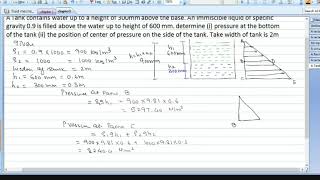 Numerical of Fluid Statics using Pressure Diagram | GTU | FMHM | 3141906 | 2130602