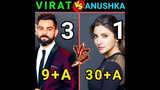 VIRAT KOHLI VS ANUSHKA SHARMA😲😲COMPARISON#shorts #ytshorts #bollywood#virat kohli #anushkasharma