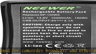 Neewer V Mount/V Lock Battery - 150Wh 14.4V 10400mAh Rechargeable Li-ion Battery for Broadcast Vide