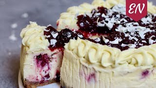 Christmas Cheesecake (White Chocolate & Cranberry) Recipe || William's Kitchen