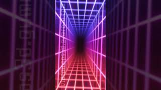 VJ LOOP 75 - #shorts - Rectangular Wireframe Tunnel & White Cells