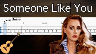 Someone Like You - Guitar Solo Tab Easy