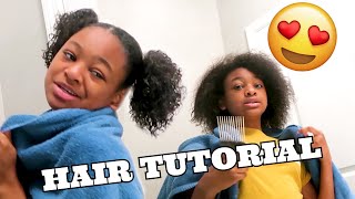 I DID MY HAIR TODAY (TWO BUNS HAIR TUTORIAL)