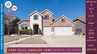 11082 Villa Canales Lane, Frisco, Texas 75035