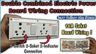 power board connection || 16amp double socket board connection wiring // board wiring connection