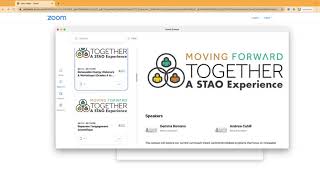 How to register and attend Moving Forward, Together - a STAO Experience