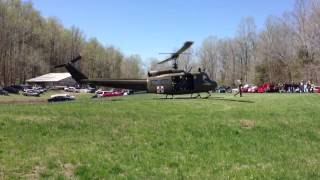 Huey taking off at Knob Creek Range