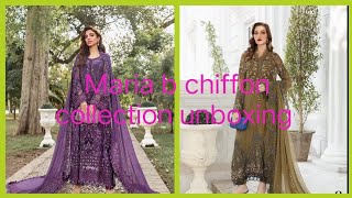 Maria b unstitched chiffon collection 2024 Unboxing #mariab #unboxing #chiffon