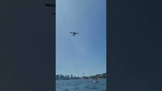 Seaplane taking off